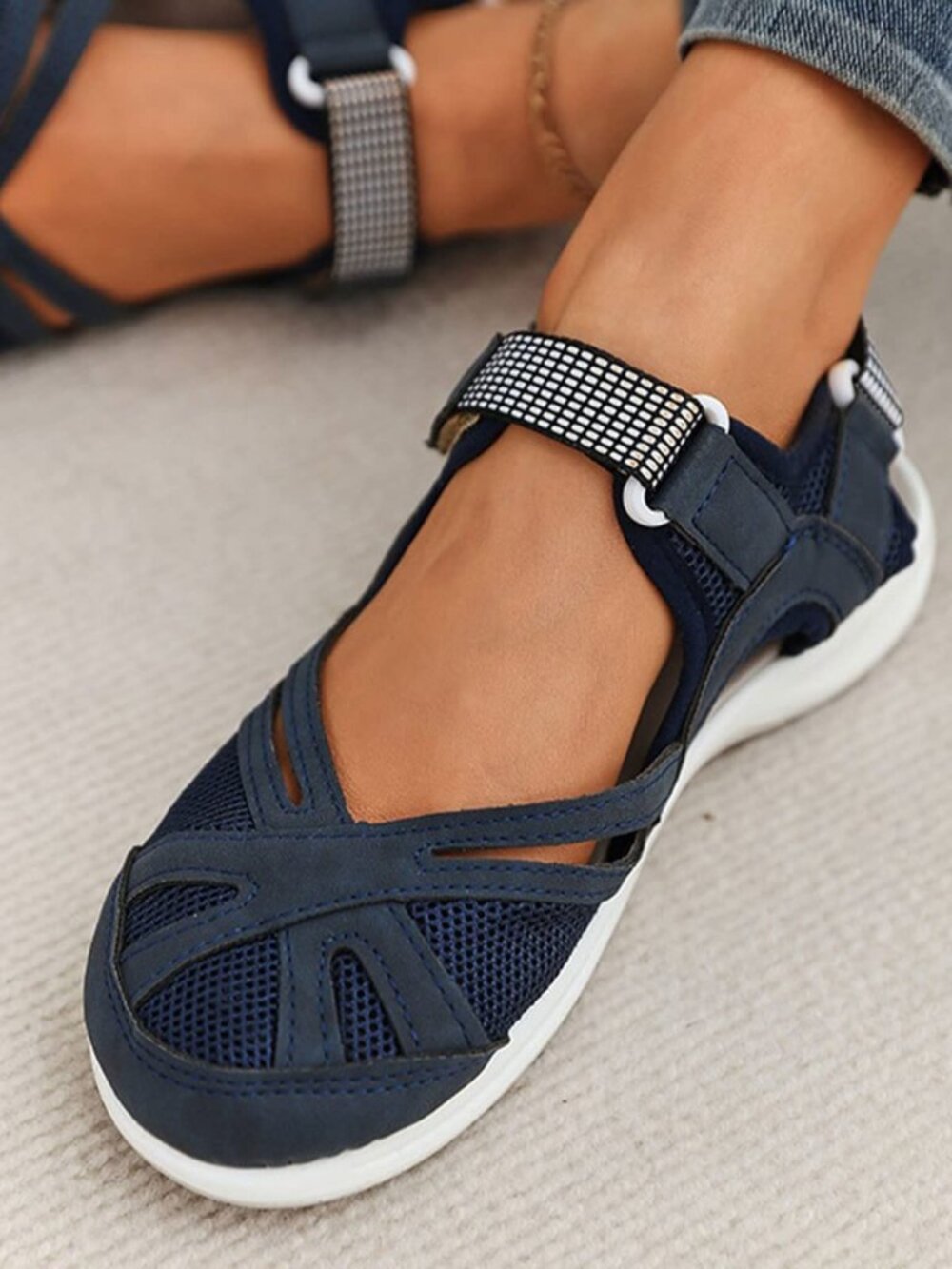 Easy Spirit Splash Water Resistant Closed Toe Sport Sandals Blue Hiking -12W